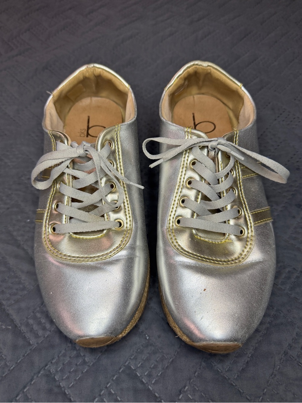 b.o.c. Metallic Silver Lace-Up Sneakers